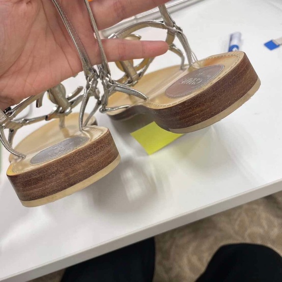 Chanel sandals - metallic silver size 37 - Picture 15 of 15